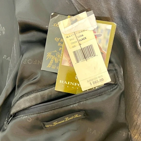 RAINFOREST Black Leather Coat - Picture 10 of 12